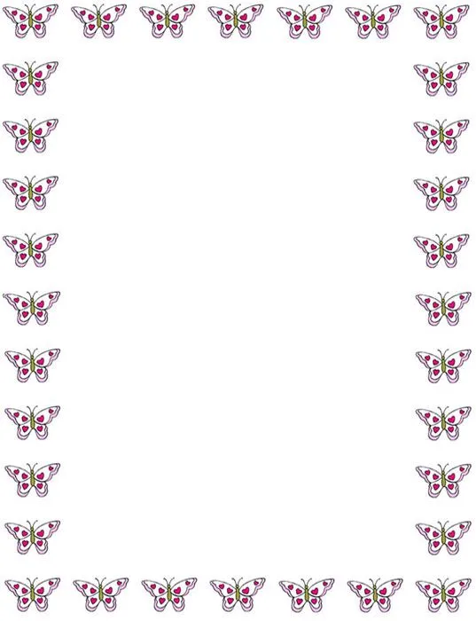 Bordes Decorativos: Bordes decorativos de mariposas para imprimir Bordes Decorativos: Bordes decorativos de mariposas para imprimir