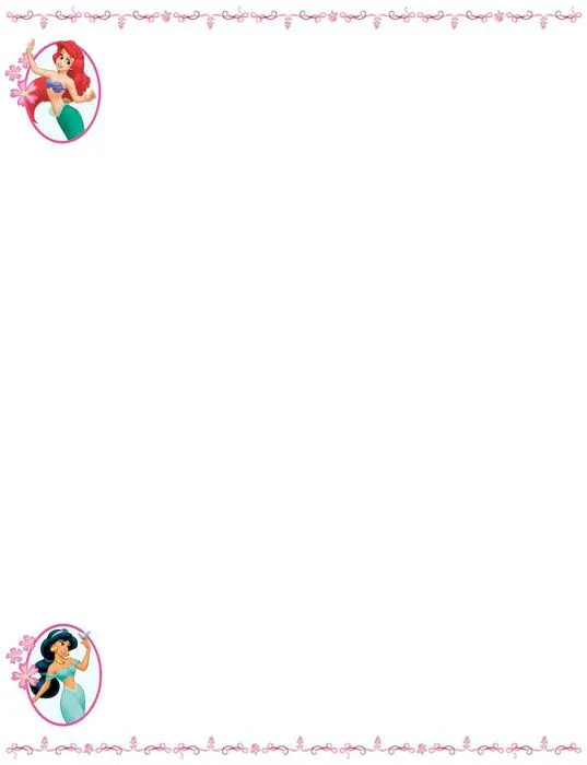 Bordes Decorativos: Bordes decorativos de Princesas Disney para ... Bordes Decorativos: Bordes decorativos de Princesas Disney para ...