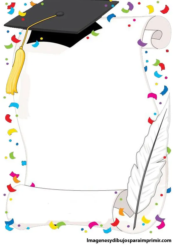 bordes de graduacion para imprimir-Colorear dibujos,letras, Actividades  infantiles