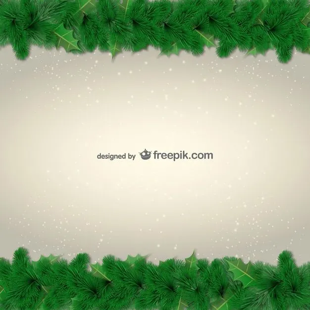 Bordes de hojas verdes para Navidad | Descargar Vectores gratis Bordes de hojas verdes para Navidad | Descargar Vectores gratis