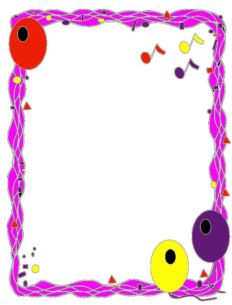 Bordes decorativos infantiles para hojas - Imagui