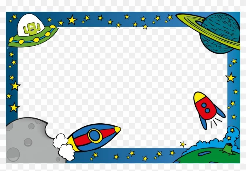Bordes Infantiles Para Hojas Word Imagui Decorar Marcos - Bordes Del  Sistema Solar - Free Transparent PNG Clipart Images Download
