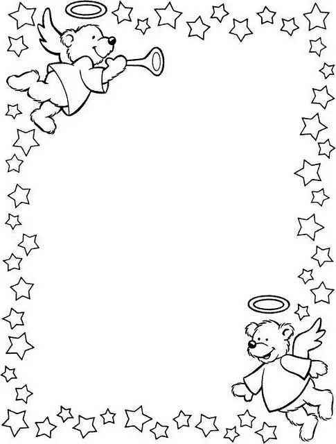 Bordes decorativos para niños para colorear - Imagui