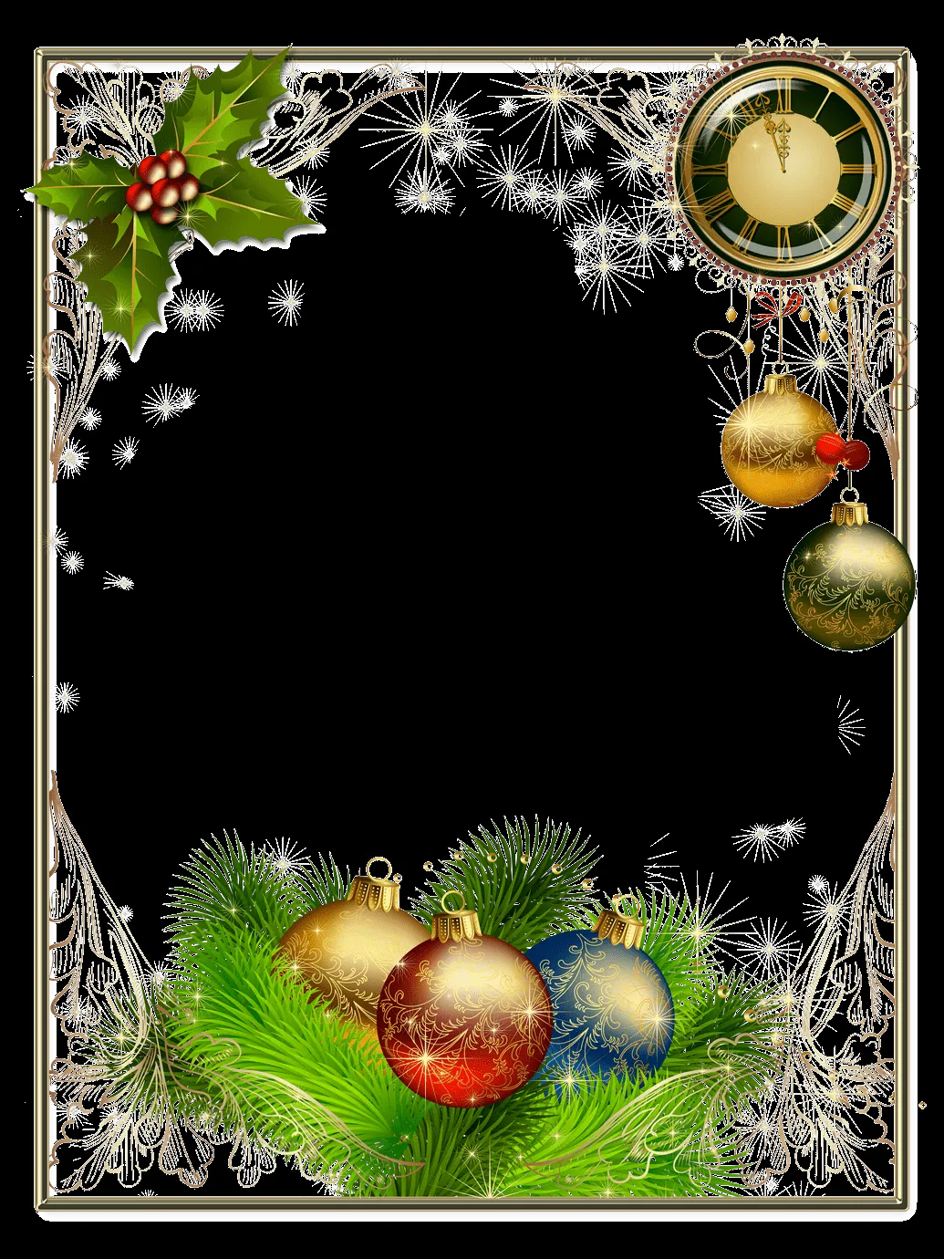 Bordes y marcos de fotos de Navidad y Año Nuevo. ~ Marcos Gratis ...