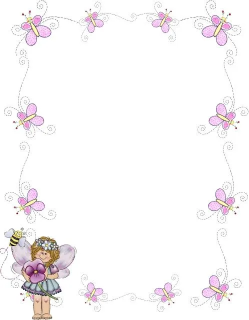 Bordes de mariposas para caratulas de cuadernos - Imagui
