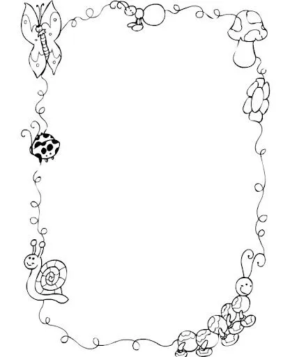 Marcos de mariposas para colorear - Imagui