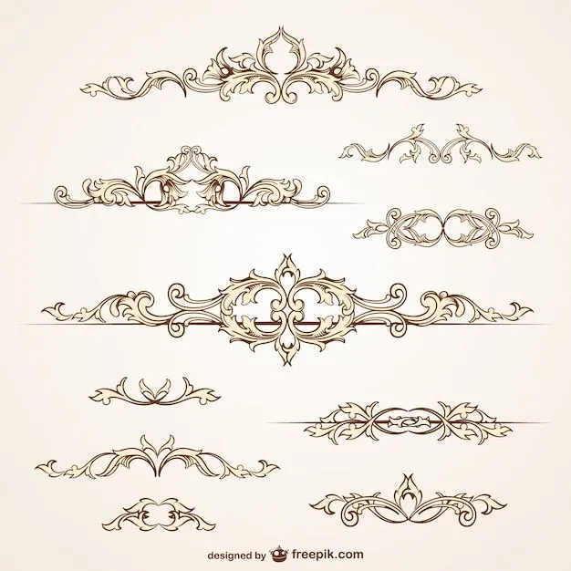 Bordes ornamentales | Descargar Vectores gratis