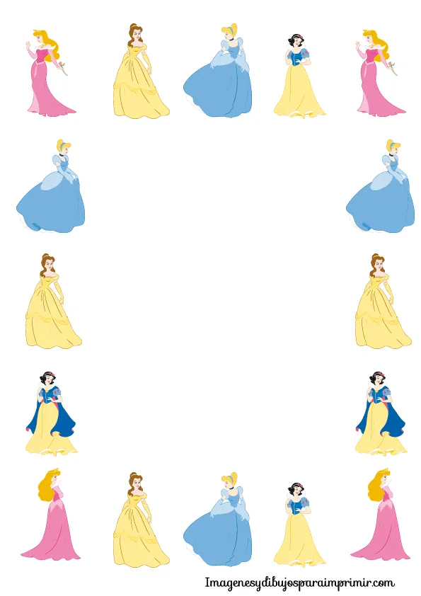 Bordes para fotos de princesas - Imagui