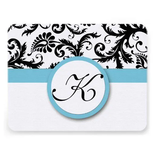 Borde azul Tarjeta-Negro y blanco de RSVP del dama Invitación de ... Borde azul Tarjeta-Negro y blanco de RSVP del dama Invitación de ...