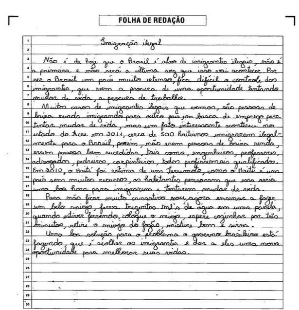 Redação com receita de miojo merecia apenas 200 pontos, diz ex ... Redação com receita de miojo merecia apenas 200 pontos, diz ex ...