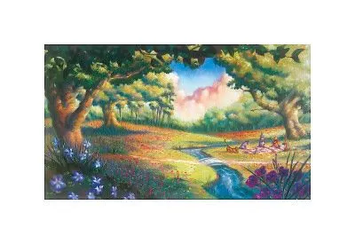 El picnic de Pooh en el Bosque de los Cien Acres Lámina giclée en ...