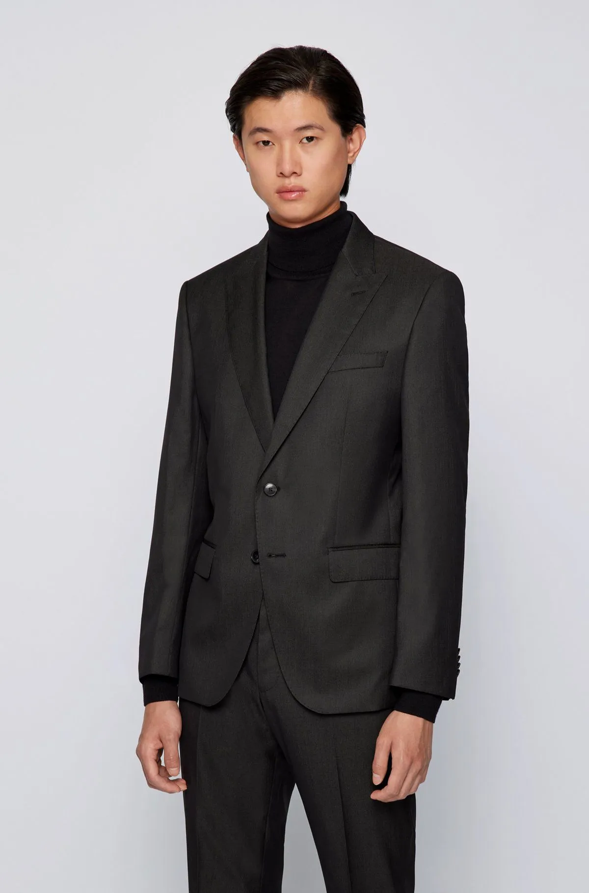 BOSS - Traje con chaleco slim fit con dibujo en lana y seda BOSS - Traje con chaleco slim fit con dibujo en lana y seda