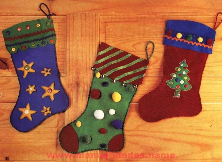 Como hacer una Bota de Navidad en Manualidades con fieltro