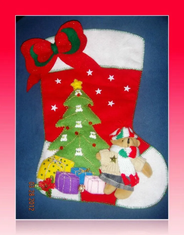 Bota Navideña Paño Lency | Manualidades, Fundas para sillas navidad, Motivos navideños Bota Navideña Paño Lency | Manualidades, Fundas para sillas navidad, Motivos navideños