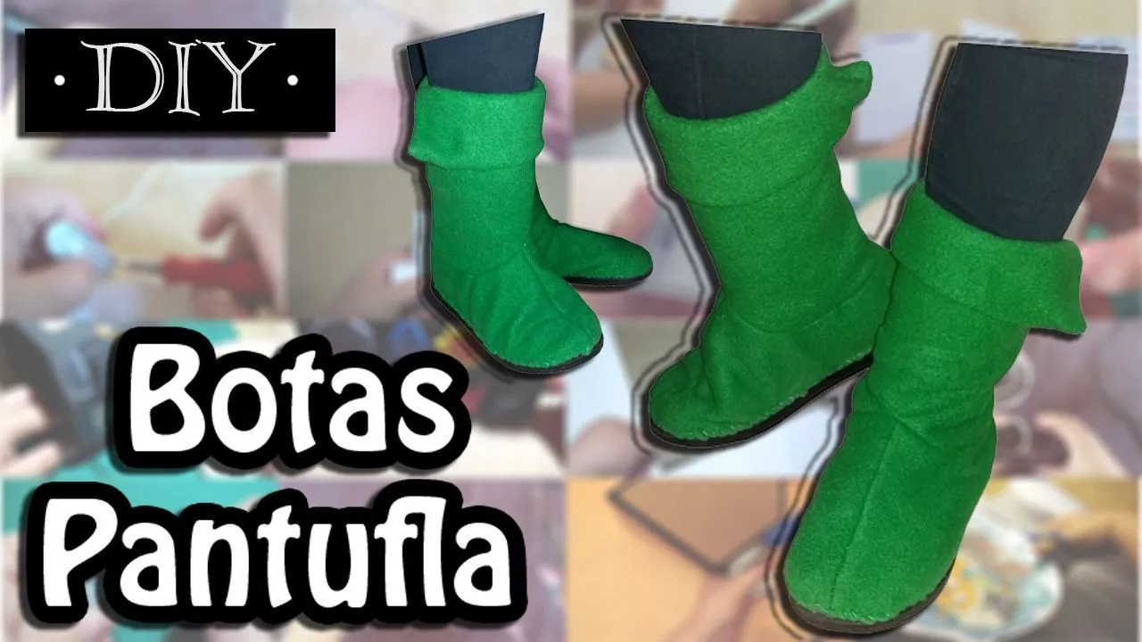 Bota Pantufla/Slipper Boot || DIY || Una Idea Más | Botas de fieltro,  Zapatos con pompones, Zapatos de fieltro