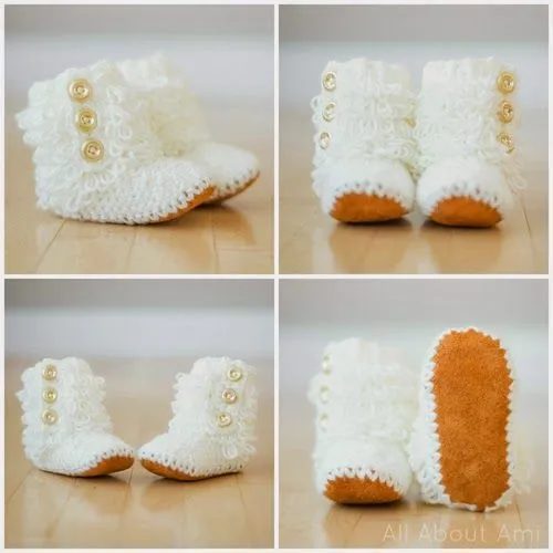 Como hacer Botas Bucle Crochet Antideslizantes - Patrones Crochet Como hacer Botas Bucle Crochet Antideslizantes - Patrones Crochet