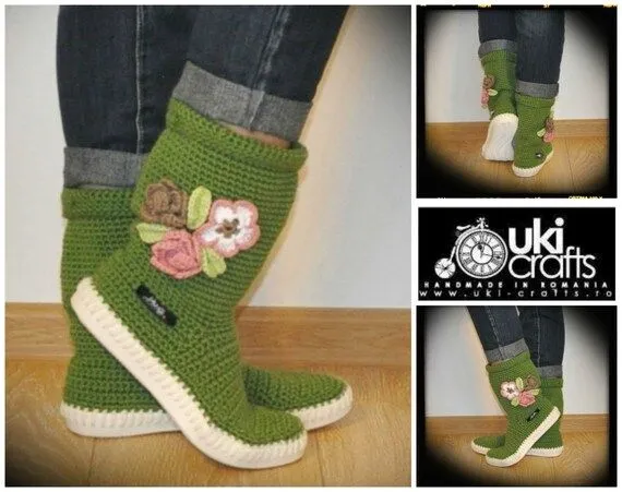 Botas Crochet Botas de punto para calle adultos al por ukicrafts