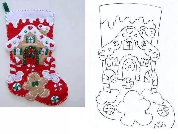 Navidad on Pinterest | Felt Stocking, Noel and Christmas Stockings
