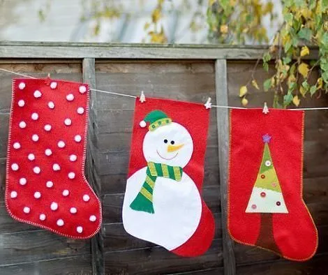 Botas de Navidad de fieltro