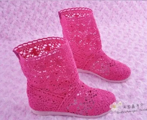 Botas tejidas para niñas - Imagui