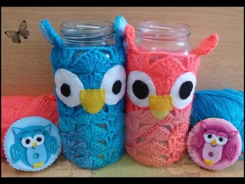 Bote Búho crochet - Parte 3 de 3 - YouTube