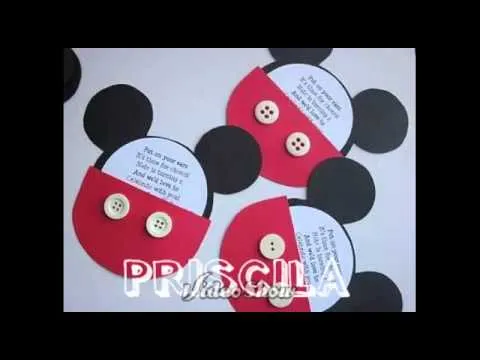 BOTE DE DULCES INVITACIONES ADORNO DE MESA MICKEY - YouTube