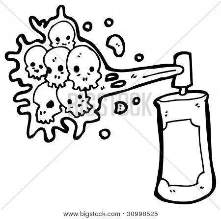 bote de spray de graffiti de dibujos animados Fotos stock e ...