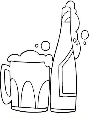 Botella de cerveza para colorear y pintar ~ 4 Dibujo Botella de cerveza para colorear y pintar ~ 4 Dibujo