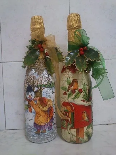 botellas decoradas | navidad 2014 | Pinterest botellas decoradas | navidad 2014 | Pinterest