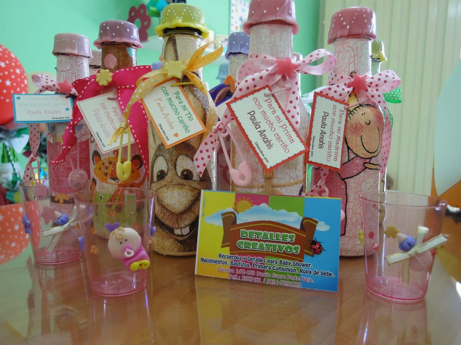 Botellas decoradas para cualquier ocasión (Navidad, baby shower ...