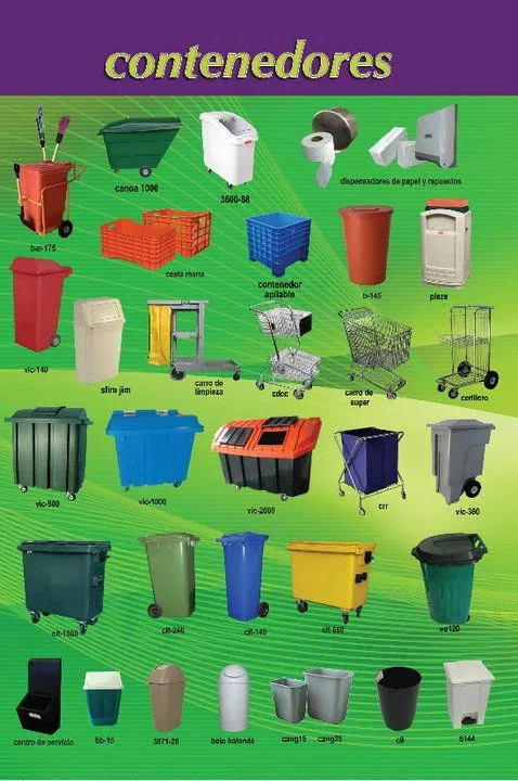 Botes para Basura de Plastico Polietileno, Contenedores &amp; Macetas ...