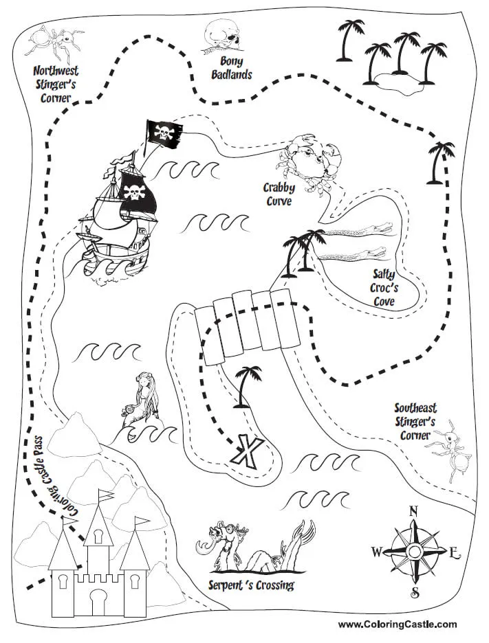 Mapas de piratas para imprimir - Imagui