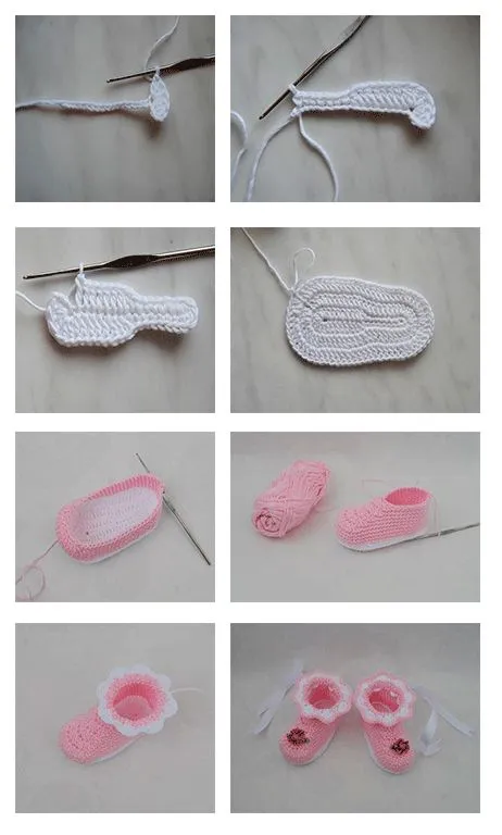 Como hacer botines para bebe a crochet | Cosas que me encantan en ...