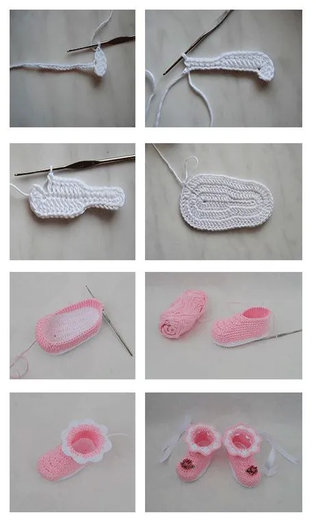 Como hacer botines para bebe a crochet | Cosas que me encantan en ... Como hacer botines para bebe a crochet | Cosas que me encantan en ...