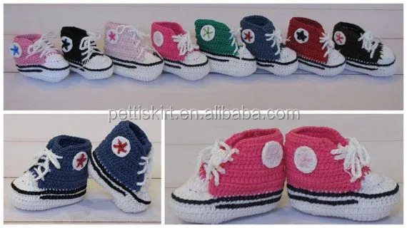 Botines bebé ganchillo en zapato tenis estilo del ganchillo del ...