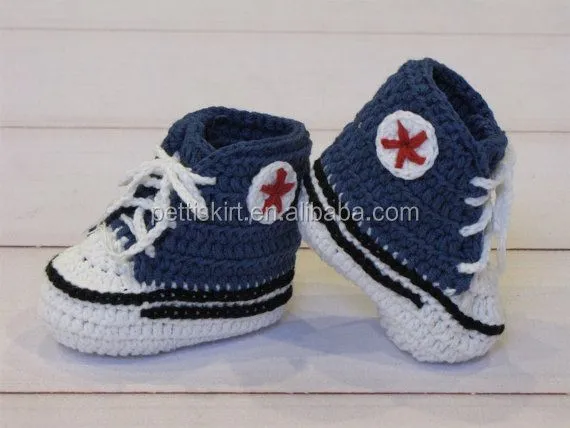 Botines bebé ganchillo en zapato tenis estilo del ganchillo del ...