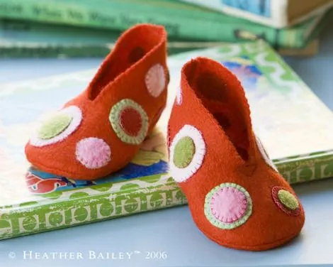 Patrones de zapatitos en fieltro - Imagui