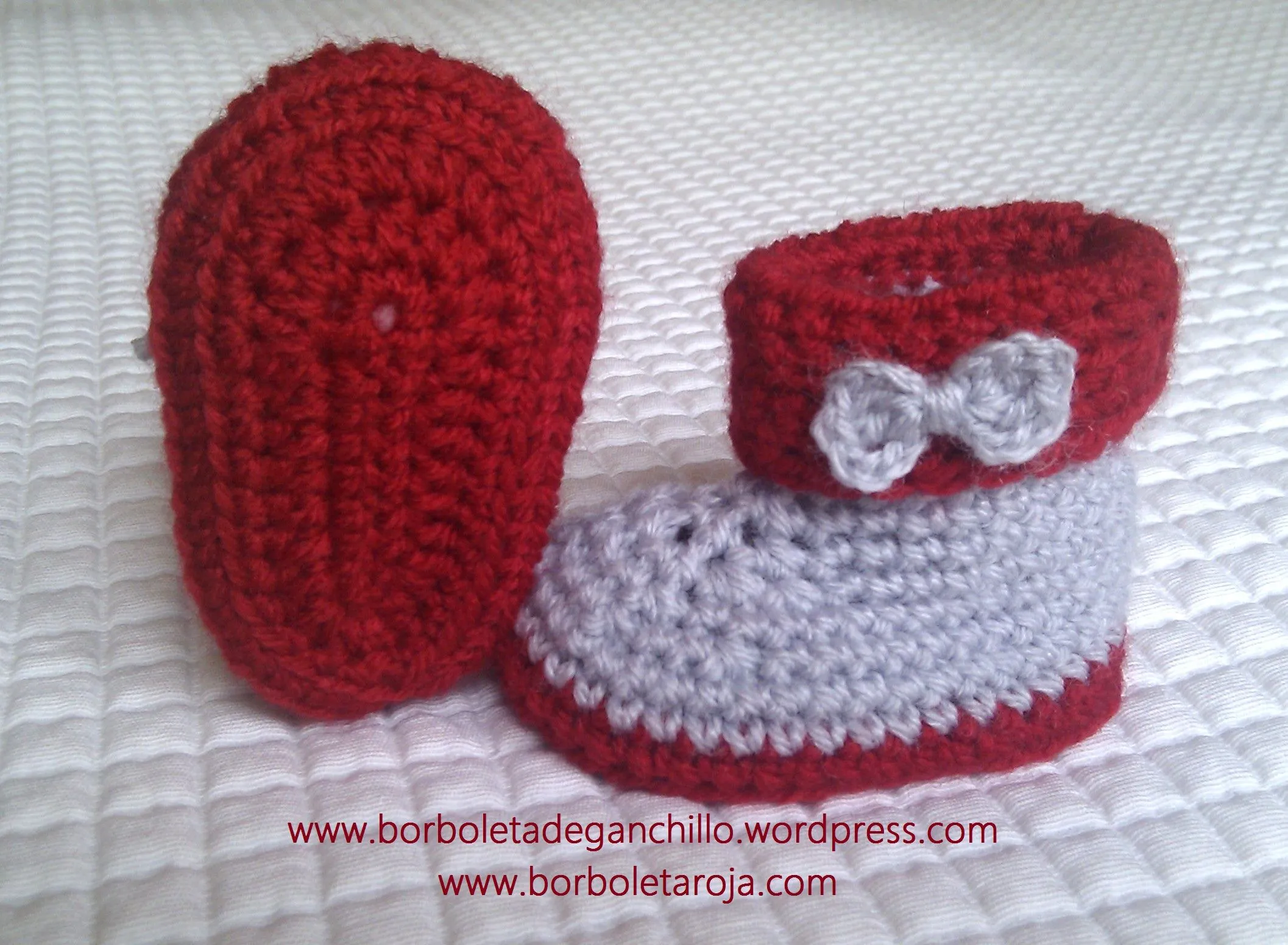 Botitas para bebé | Borboleta de ganchillo Botitas para bebé | Borboleta de ganchillo