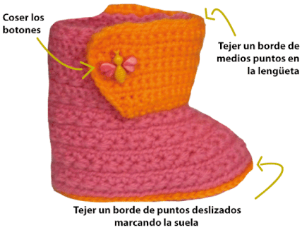 Botitas para bebe - Tejiendo Perú