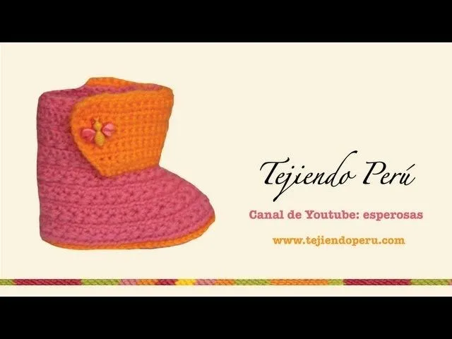 Botitas en crochet para bebe de 0 a 3 meses (Parte 2: bordes ... Botitas en crochet para bebe de 0 a 3 meses (Parte 2: bordes ...