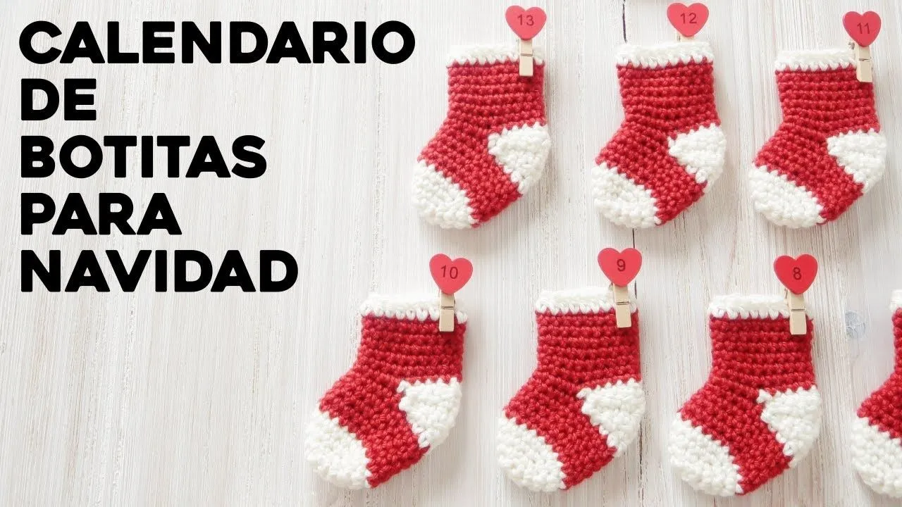 BOTITAS DE NAVIDAD A CROCHET - Idea para Calendario de Adviento | Ahuyama Crochet - YouTube BOTITAS DE NAVIDAD A CROCHET - Idea para Calendario de Adviento | Ahuyama Crochet - YouTube