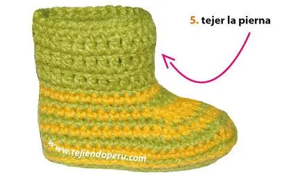 Tutorial de botitas bebé a crochet - Imagui