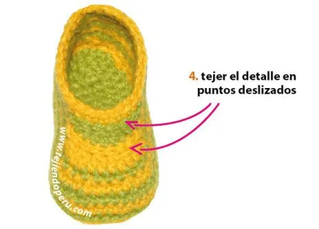 Botitas con ondas para bebe (wiggle crochet booties) - Tejiendo Perú