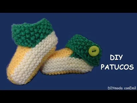 botitas o zapatitos de bebé a dos agujas 1a de 2 partes - YouTube botitas o zapatitos de bebé a dos agujas 1a de 2 partes - YouTube
