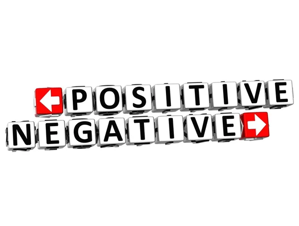 botón negativo positivo 3D haga clic aquí bloque de texto — Foto ...