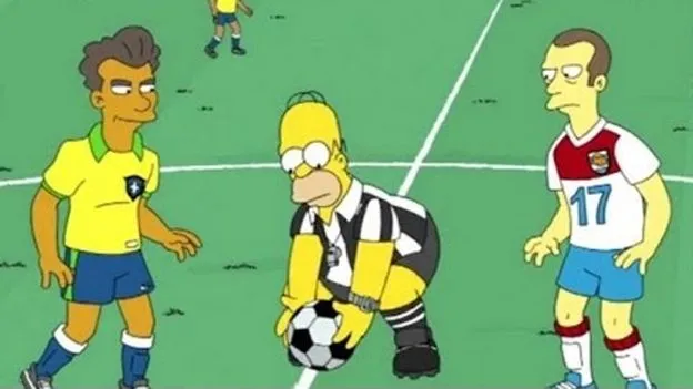 Brasil 2014: Homero Simpson hizo de árbitro en el Mundial (VIDEO ...