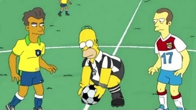 Brasil 2014: Homero Simpson hizo de árbitro en el Mundial (VIDEO ... Brasil 2014: Homero Simpson hizo de árbitro en el Mundial (VIDEO ...