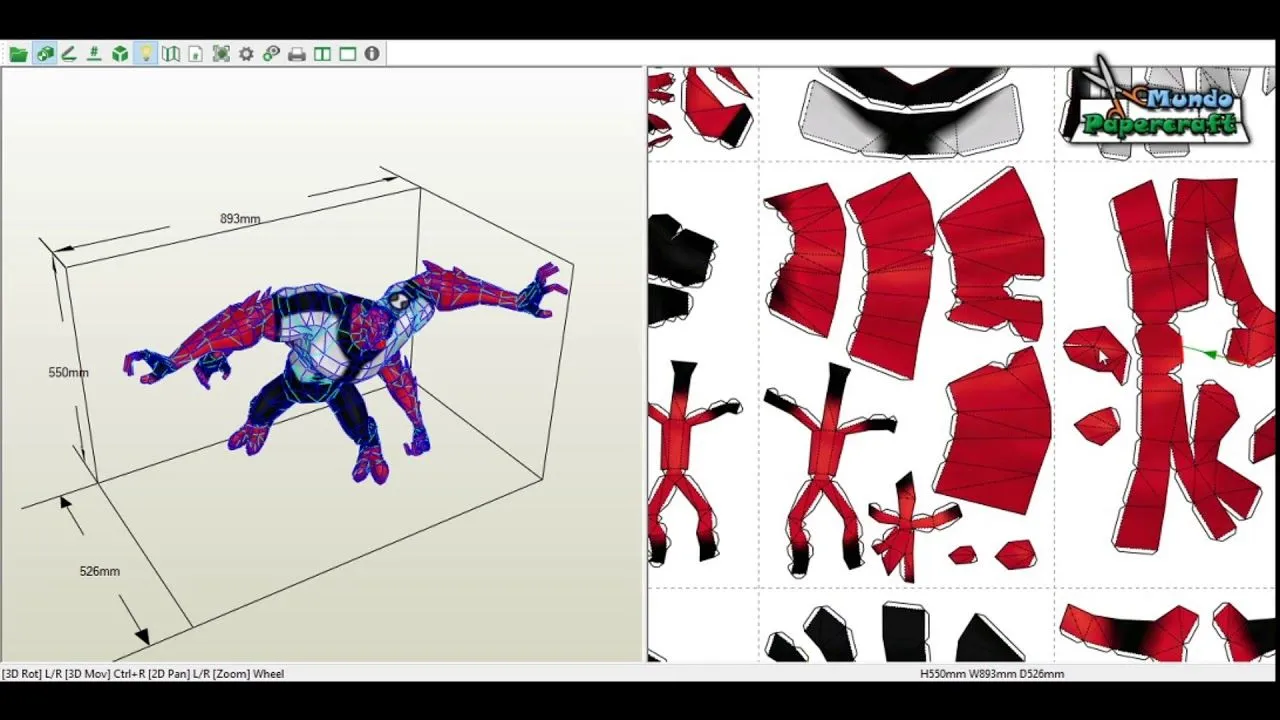 Cuatro Brazos de papercraft - YouTube