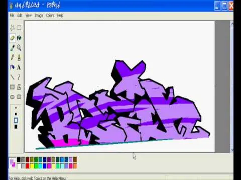 BREIK GRAFFITI MSPAINT - YouTube