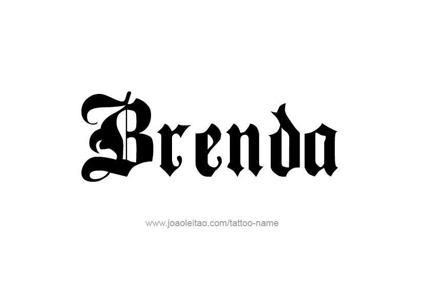 Brenda Name Tattoo Designs